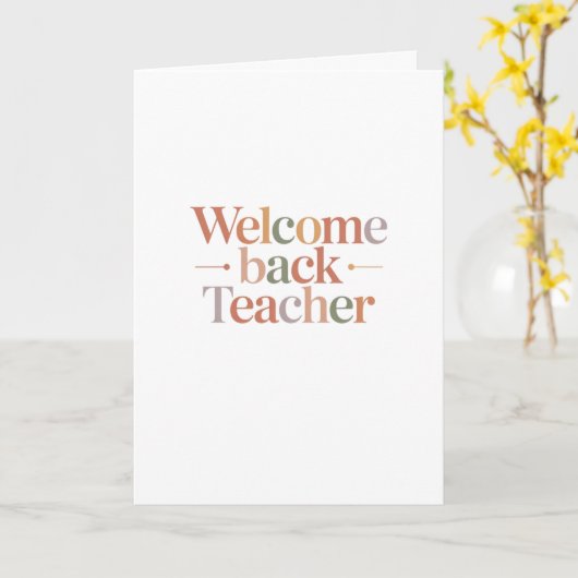 Welcome Back Teacher カード (黄色い花)