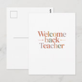 Welcome Back Teacher ポストカード (正面/裏面)