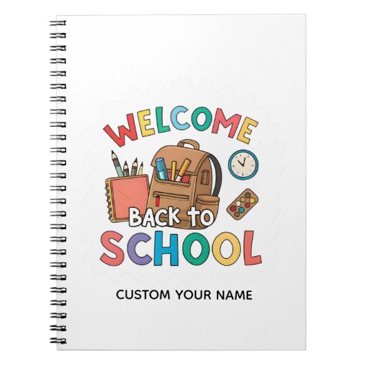 WELCOME BACK TO SCHOOL ノートブック (正面)