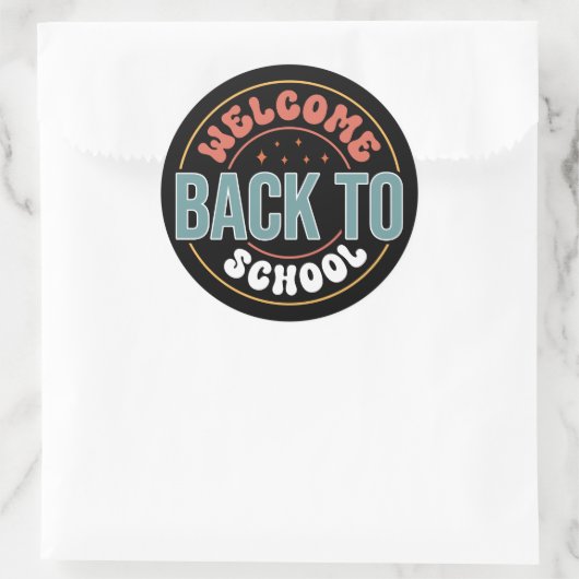 WELCOME BACK TO SCHOOL ラウンドシール (バッグ)