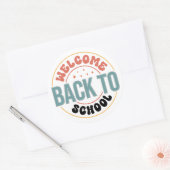 WELCOME BACK TO SCHOOL ラウンドシール (封筒)