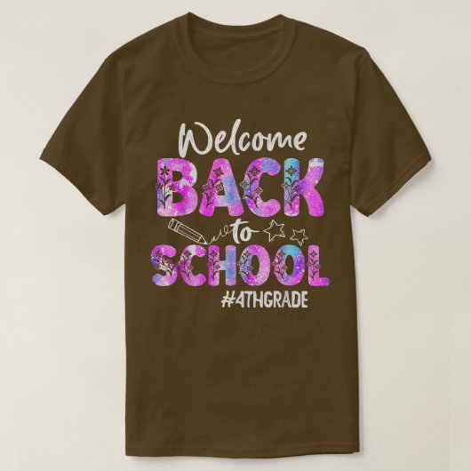 Welcome Back To School 4th Grade Back To School Tシャツ (デザイン正面)