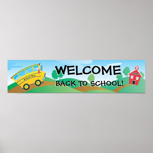 Welcome Back to School Banner ポスター (正面)