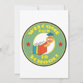 Welcome Back To School Bookworm 招待状 (正面)