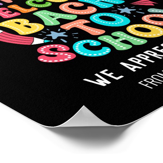 Welcome Back to School – Bright & Fun Classroom ポスター (角)