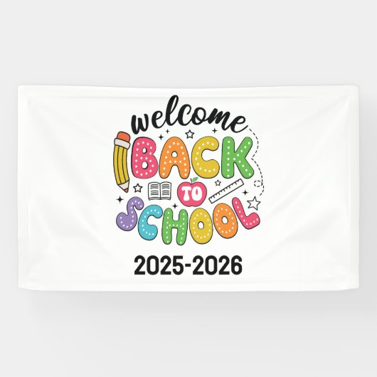Welcome Back to School | Classroom 横断幕 (横)