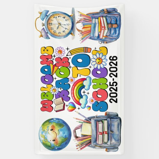 Welcome Back to School | Classroom 横断幕 (縦)