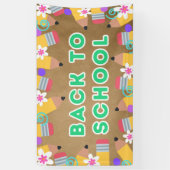 Welcome Back to School Classroom Poster Banner 横断幕 (縦)
