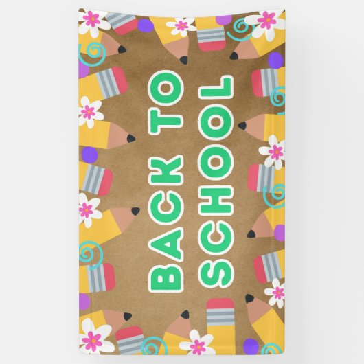 Welcome Back to School Classroom Poster Banner 横断幕 (縦)