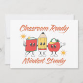 WELCOME BACK TO SCHOOL CLASSROOM READY MINDSET 招待状 (正面)