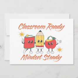 WELCOME BACK TO SCHOOL CLASSROOM READY MINDSET 招待状