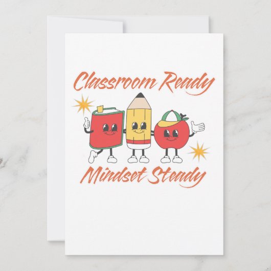 WELCOME BACK TO SCHOOL CLASSROOM READY MINDSET 招待状 (裏面)