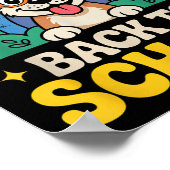 Welcome Back To School Cute Dog Kids Fun First Day ポスター (角)