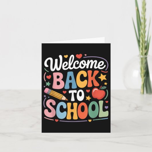 Welcome Back To School Cute Teacher First Day Of S カード (正面)