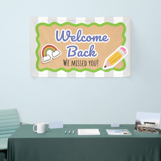 Welcome Back to School First Day Classroom Banner  横断幕 (トレードショー)