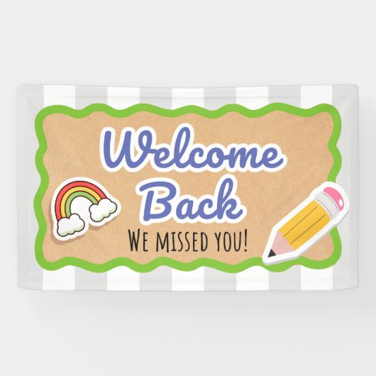 Welcome Back to School First Day Classroom Banner  横断幕 (横)