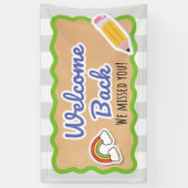 Welcome Back to School First Day Classroom Banner  横断幕 (縦)