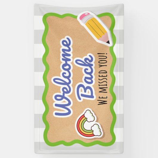 Welcome Back to School First Day Classroom Banner  横断幕 (縦)