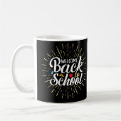 Welcome Back To School First Day Of School コーヒーマグカップ (左)