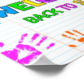 Welcome Back To School First Day Of School  ポスター (角)
