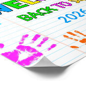 Welcome Back To School First Day Of School  ポスター (角)