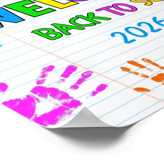 Welcome Back To School First Day Of School  ポスター (角)