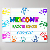 Welcome Back To School First Day Of School  ポスター (正面)