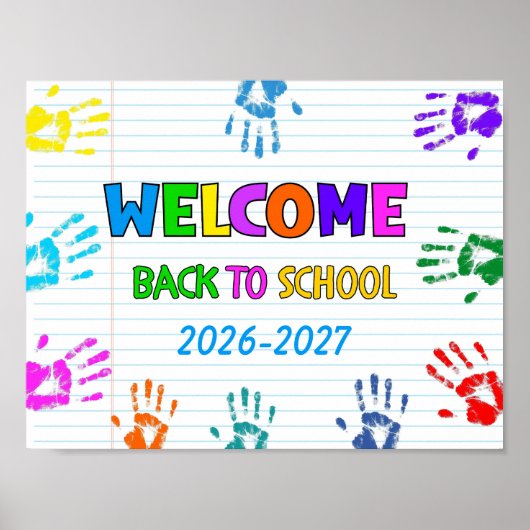 Welcome Back To School First Day Of School  ポスター (正面)