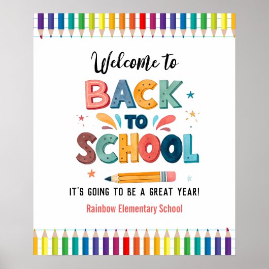 Welcome back to school  , First day of school ポスター (正面)