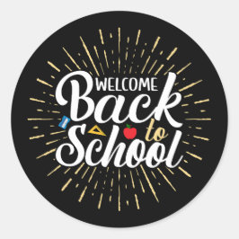 Welcome Back To School First Day Of School ラウンドシール