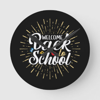 Welcome Back To School First Day Of School ラウンド壁時計