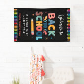 Welcome back to school  , First day of school 横断幕 (インサイチュ)