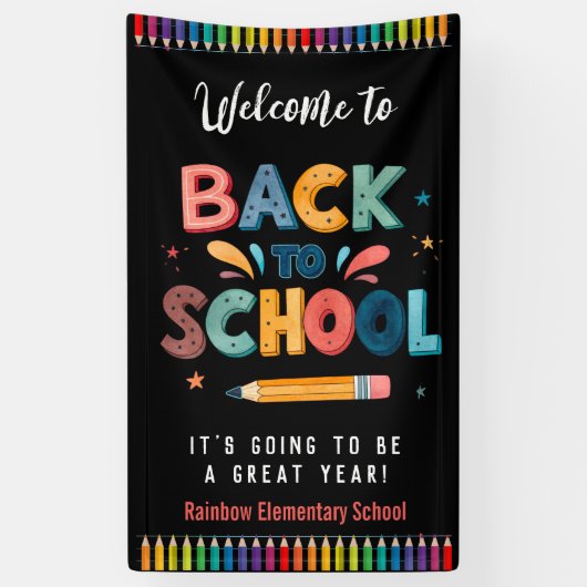 Welcome back to school  , First day of school 横断幕 (縦)