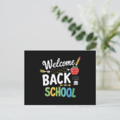 Welcome Back To School First Day of School Teacher ポストカード (スタンド正面)