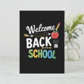 Welcome Back To School First Day of School Teacher 招待状 (スタンド正面)