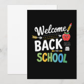 Welcome Back To School First Day of School Teacher 招待状 (正面/裏面)