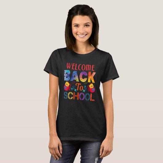 Welcome Back To School First Day Of School Teacher Tシャツ (正面フル)