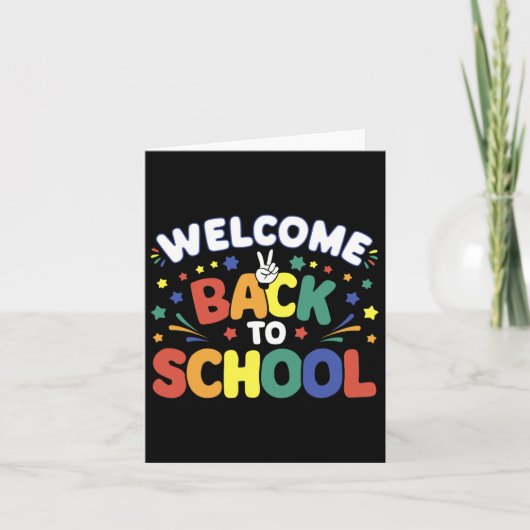 Welcome Back To School For Teacher And Students  カード (正面)