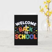 Welcome Back To School For Teacher And Students  カード (黄色い花)