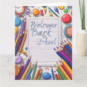 Welcome Back to School – Fun & Colorful カード (正面)