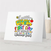 Welcome Back To School Happy First Day Teacher Bus カード (正面)
