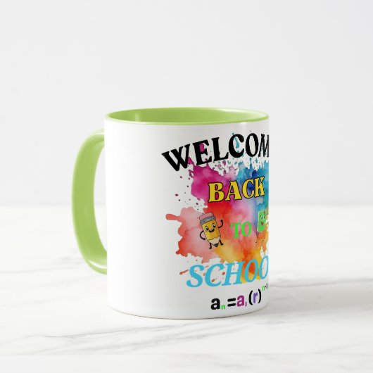 Welcome Back to School Mug – Cute Teacher Gift & F マグカップ (正面左)