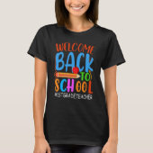 Welcome Back To School Pencil Apple 1st Grade Te Tシャツ (正面)