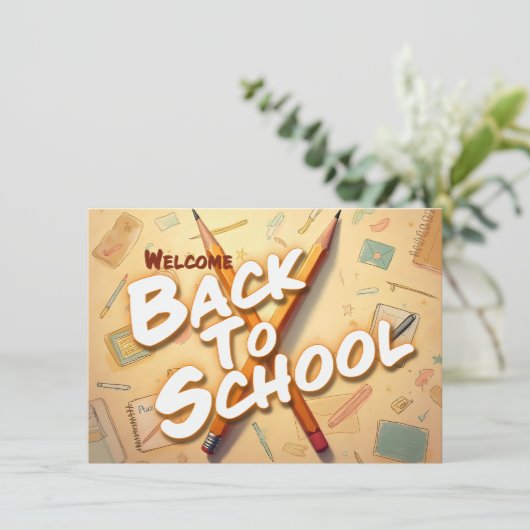 Welcome Back to School – Pencil Art Design (スタンド正面)
