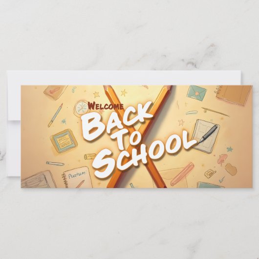 Welcome Back to School – Pencil Art Design (正面)