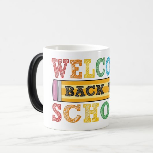 Welcome Back to School – Pencil Illustration モーフィングマグカップ (正面左)