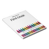Welcome Back to School Rainbow Crayon  ノートパッド (アングル)
