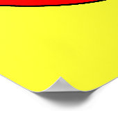 Welcome Back To School Red Apple and Green Worm ポスター (角)