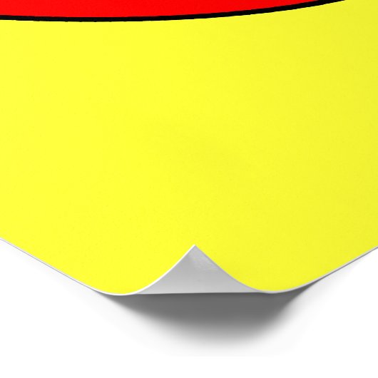 Welcome Back To School Red Apple and Green Worm ポスター (角)