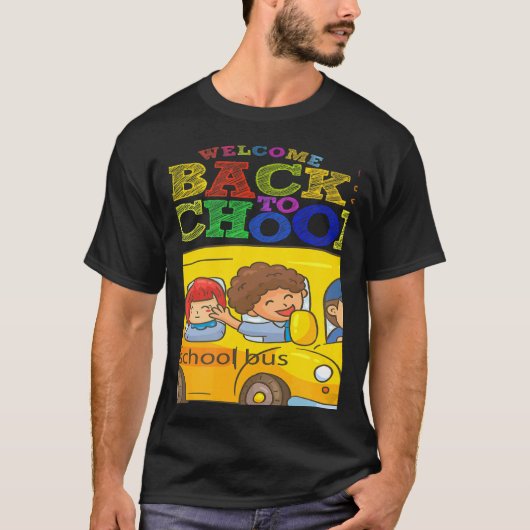 Welcome Back To School School Bus Driver Mens Boy Tシャツ (正面)